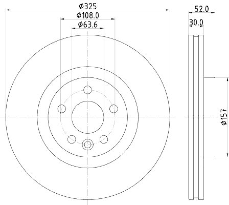 HELLA 8DD 355 123-111 Bremsscheibe für LANDROVER