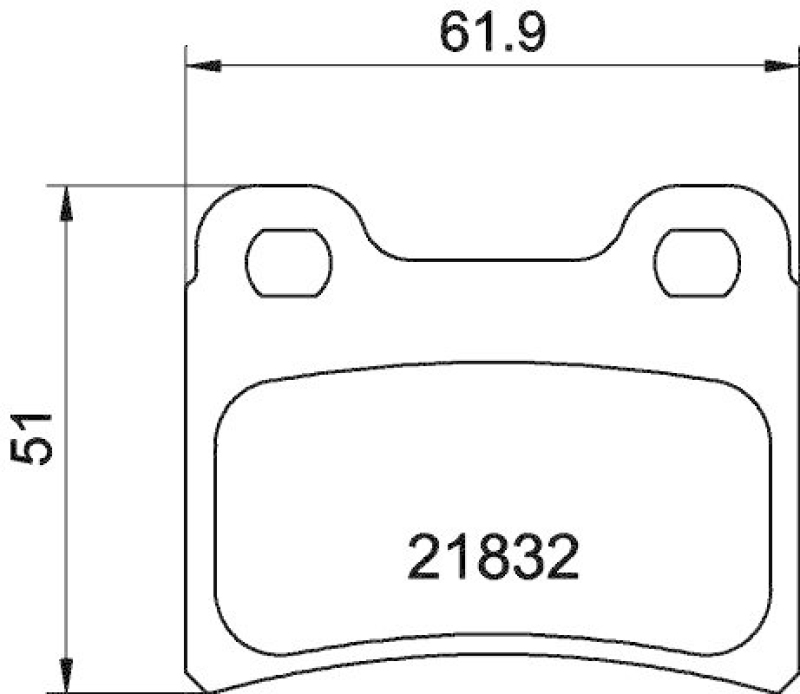 HELLA 8DB 355 008-151 Bremsbelagsatz, Scheibenbremsbelag für FORD/KIA