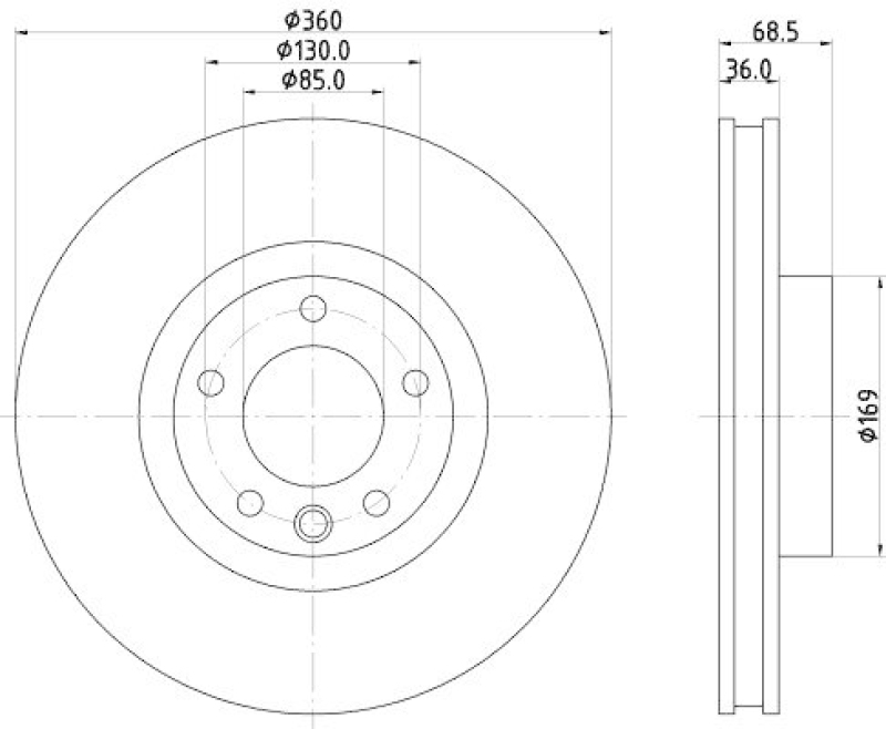 HELLA 8DD 355 123-191 Bremsscheibe