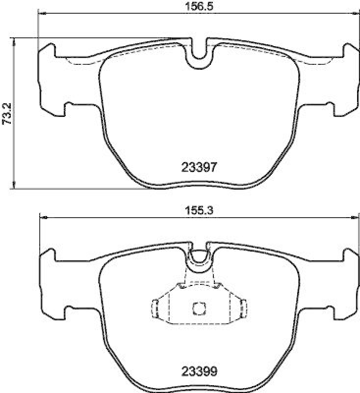 HELLA 8DB 355 009-301 Bremsbelagsatz, Scheibenbremsbelag für LANDROVER RANGE ROVER III