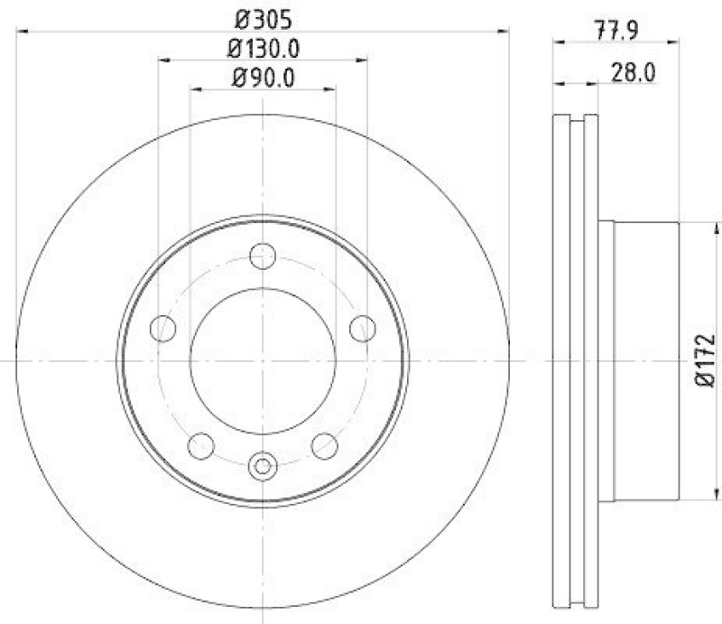 HELLA 8DD 355 108-931 Bremsscheibe