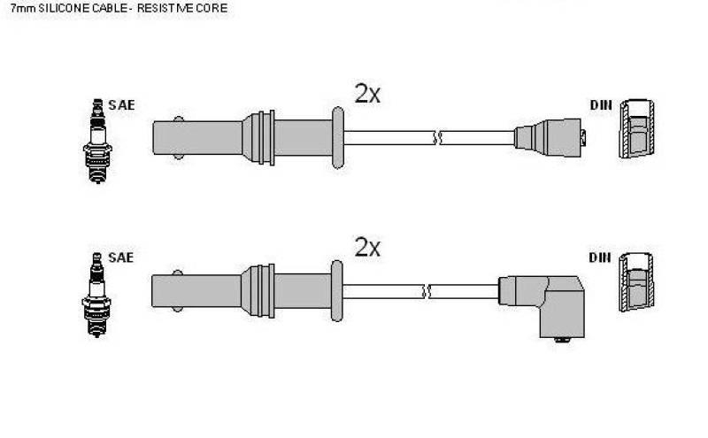 HITACHI 134847 Zündkabelsatz für SUBARU u.a.