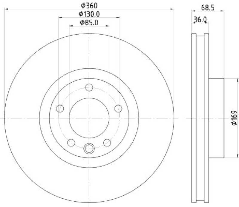 HELLA 8DD 355 123-211 Bremsscheibe