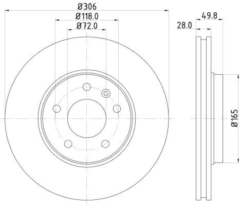 HELLA 8DD 355 108-951 Bremsscheibe