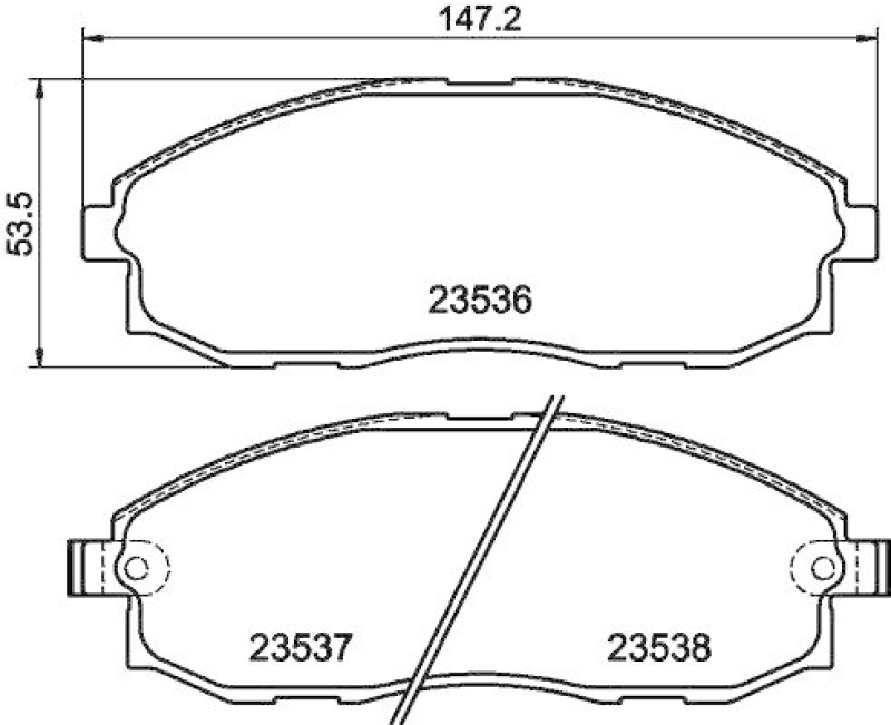 HELLA 8DB 355 009-381 Bremsbelagsatz, Scheibenbremsbelag für HYUNDAI