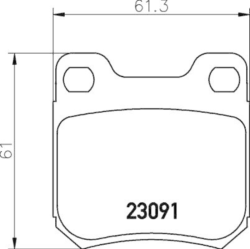 HELLA 8DB 355 009-041 Bremsbelagsatz, Scheibenbremsbelag für SAAB