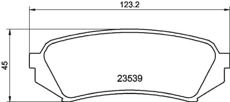 HELLA 8DB 355 009-391 Bremsbelagsatz, Scheibenbremsbelag für TOYOTA