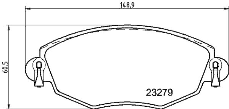 HELLA 8DB 355 009-071 Bremsbelagsatz, Scheibenbremsbelag für FORD/JAGUAR