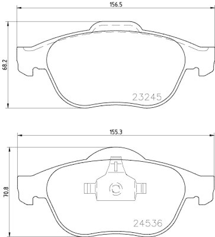 HELLA 8DB 355 009-101 Bremsbelagsatz, Scheibenbremsbelag für RENAULT