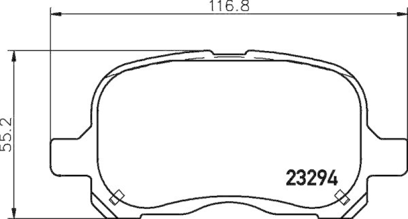 HELLA 8DB 355 009-251 Bremsbelagsatz, Scheibenbremsbelag für TOYOTA