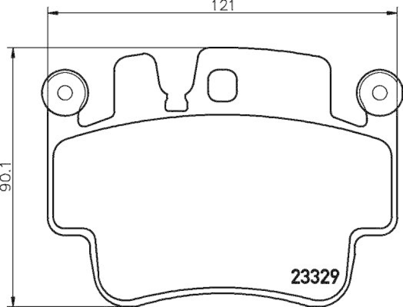 HELLA 8DB 355 009-281 Bremsbelagsatz, Scheibenbremsbelag für PORSCHE