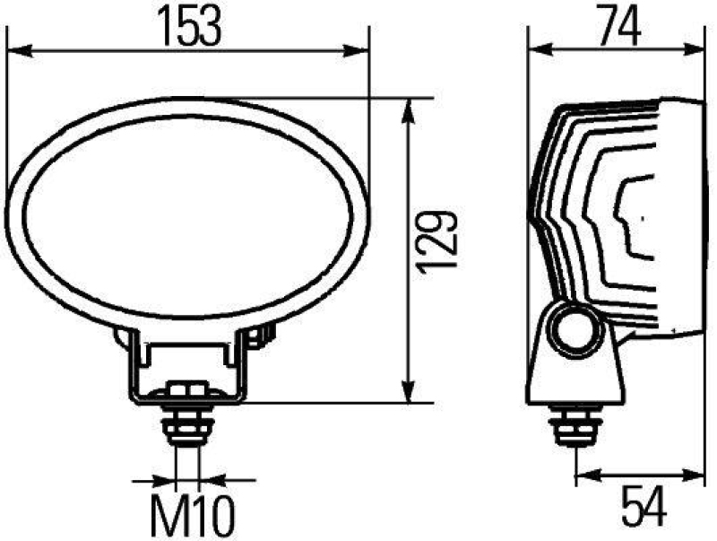 HELLA 1GA 996 661-011 AScheinwerfer Oval 100 LED