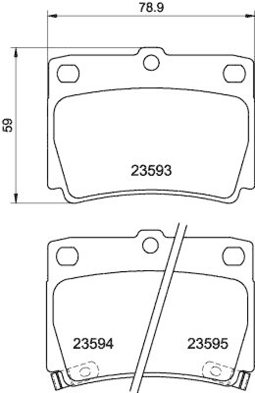 HELLA 8DB 355 009-501 Bremsbelagsatz, Scheibenbremsbelag für MITSU.