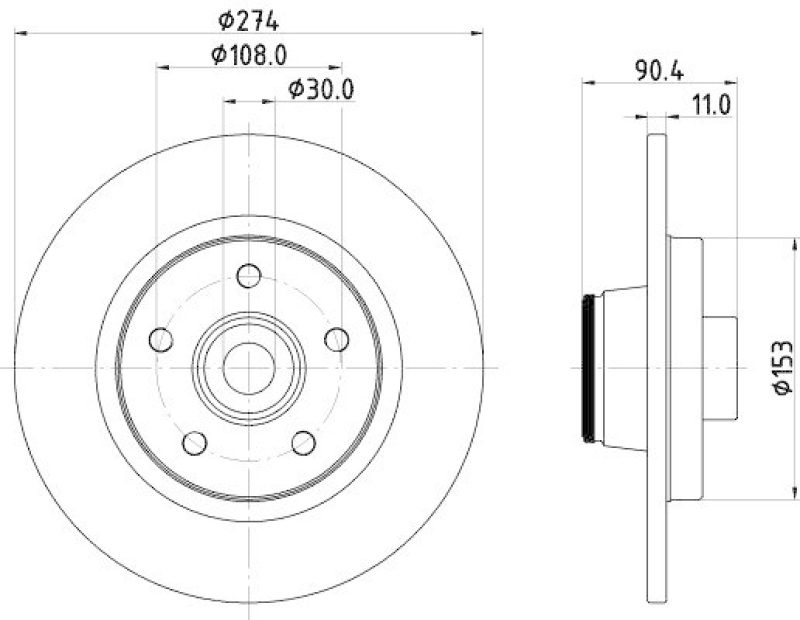 HELLA 8DD 355 123-421 Bremsscheibe für RENAULT/MB