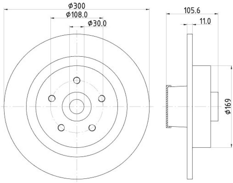 HELLA 8DD 355 123-441 Bremsscheibe für RENAULT