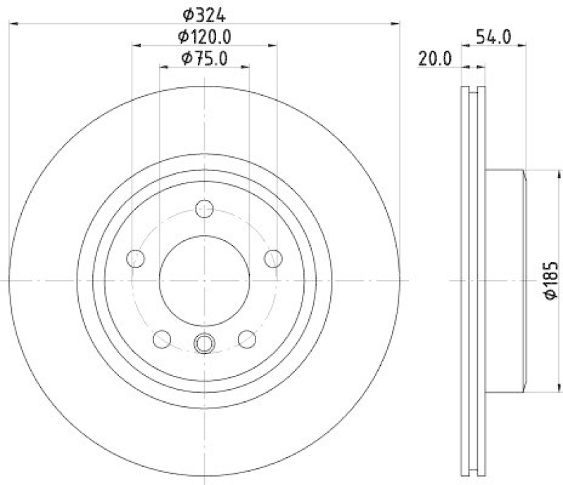 HELLA 8DD 355 123-451 Bremsscheibe