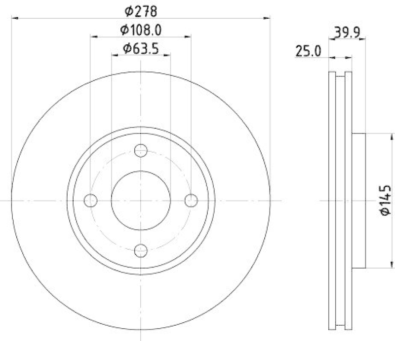 HELLA 8DD 355 123-461 Bremsscheibe