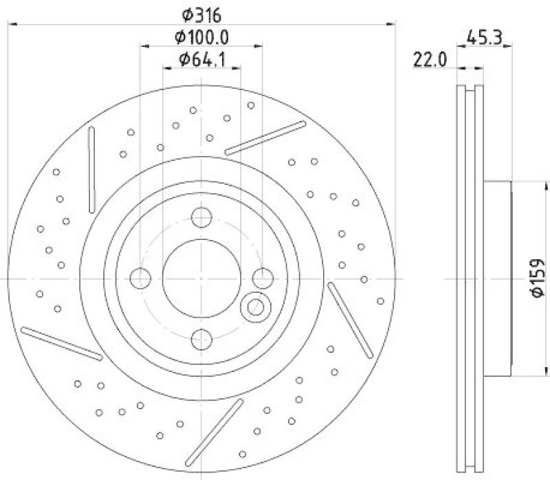 HELLA 8DD 355 123-471 Bremsscheibe