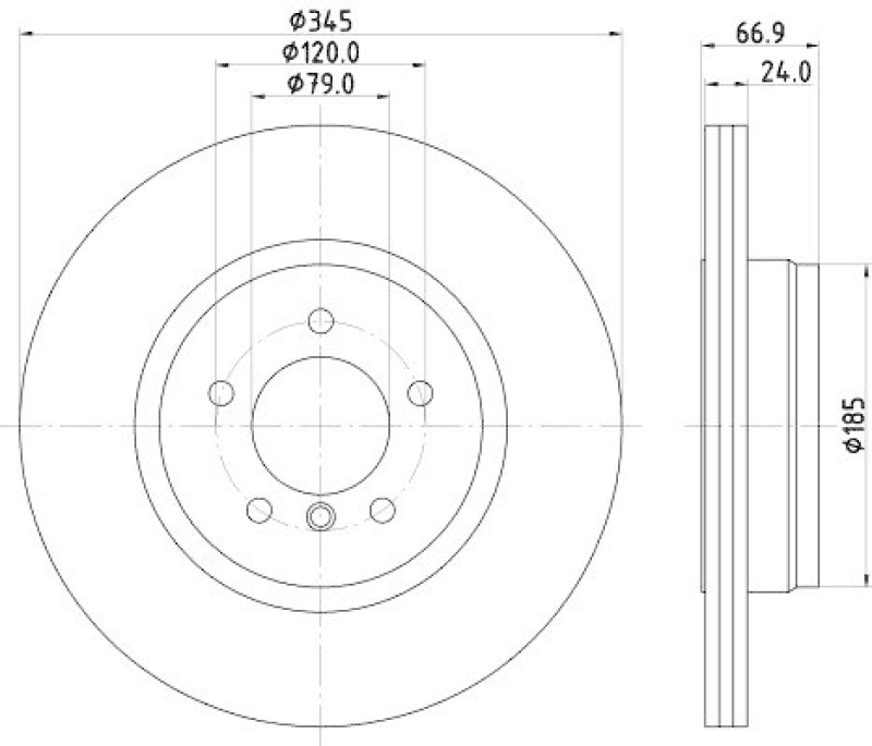 HELLA 8DD 355 110-041 Bremsscheibe 54232PRO