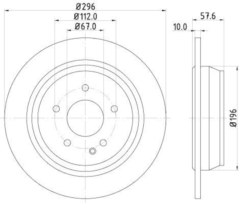 HELLA 8DD 355 110-091 Bremsscheibe