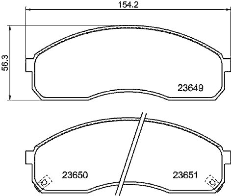 HELLA 8DB 355 009-601 Bremsbelagsatz, Scheibenbremsbelag für KIA