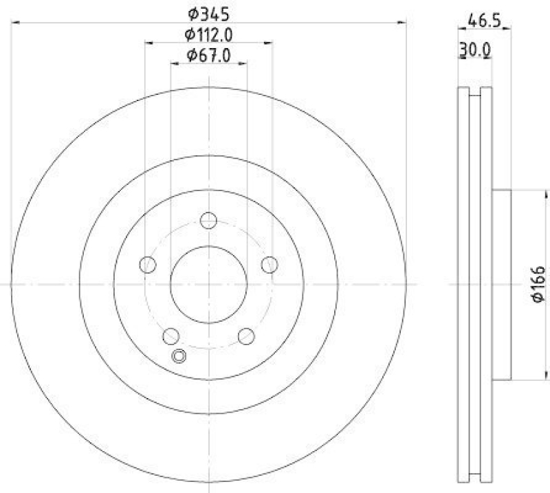 HELLA 8DD 355 110-111 Bremsscheibe 54236PRO