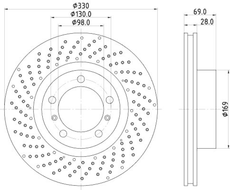 HELLA 8DD 355 125-021 Bremsscheibe