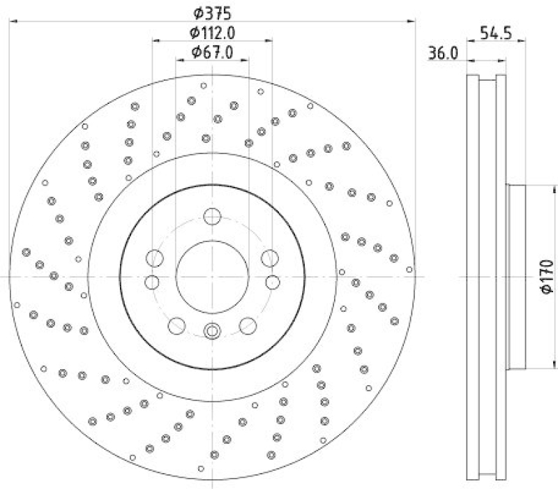 HELLA 8DD 355 125-041 Bremsscheibe