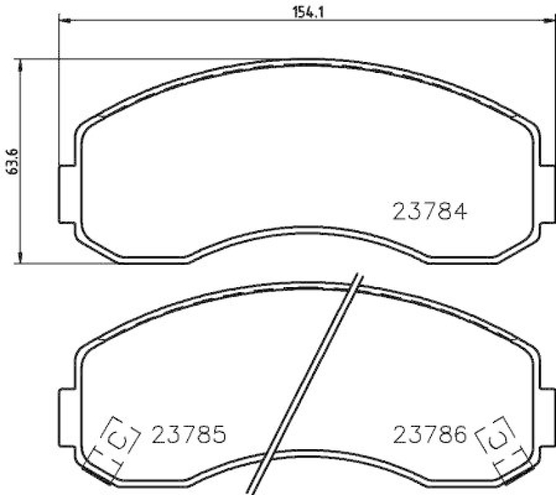 HELLA 8DB 355 010-131 Bremsbelagsatz, Scheibenbremsbelag für KIA