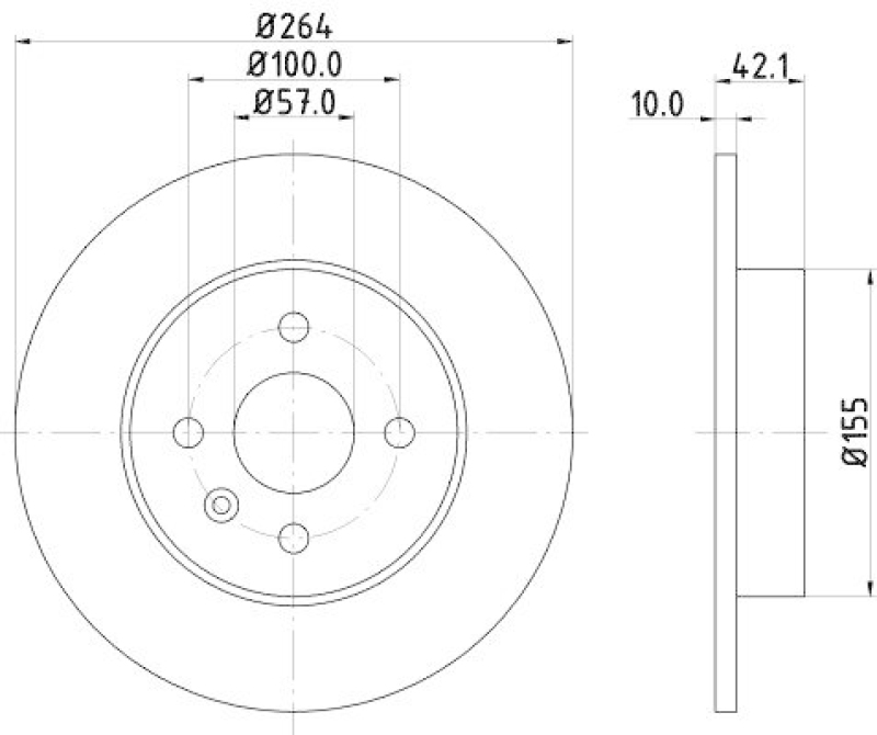 HELLA 8DD 355 110-271 Bremsscheibe