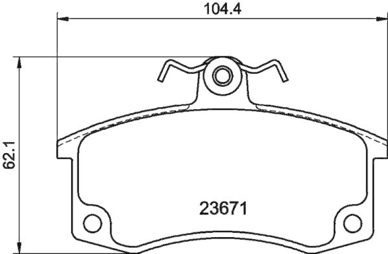 HELLA 8DB 355 010-341 Bremsbelagsatz, Scheibenbremsbelag für LADA