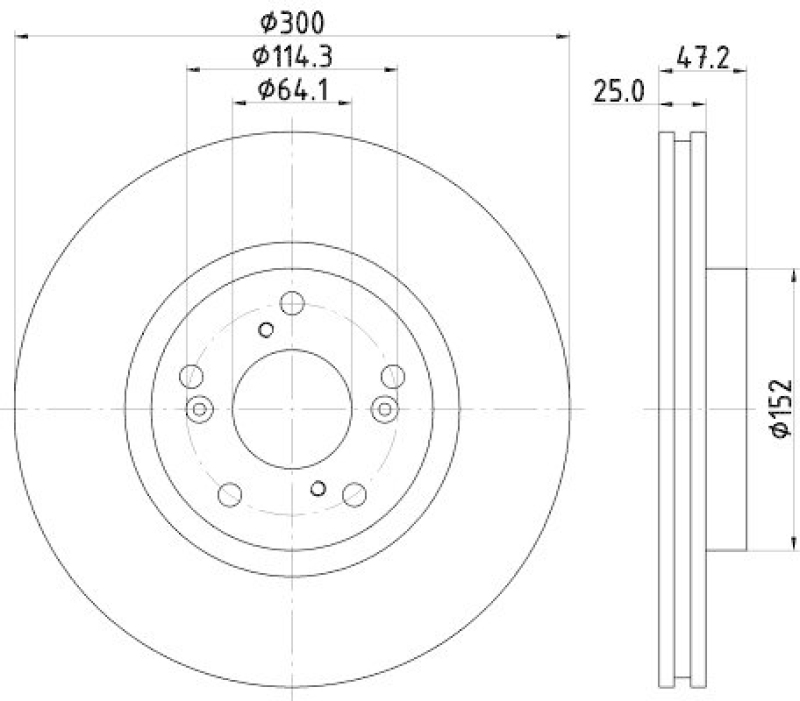 HELLA 8DD 355 125-101 Bremsscheibe