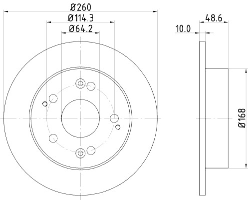 HELLA 8DD 355 110-311 Bremsscheibe 54251