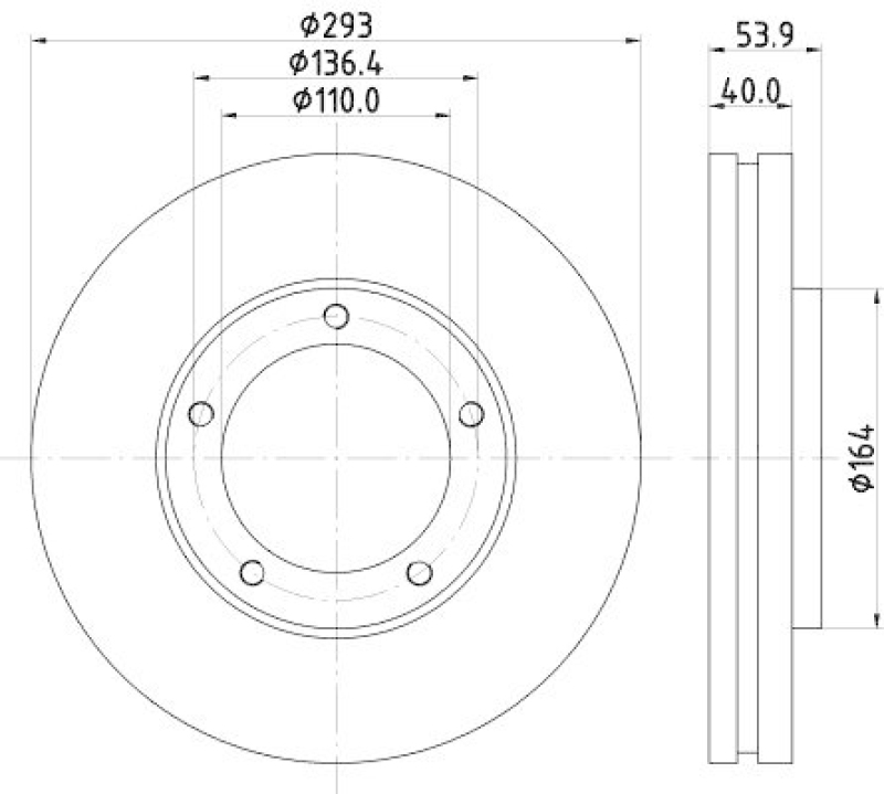 HELLA 8DD 355 125-111 Bremsscheibe