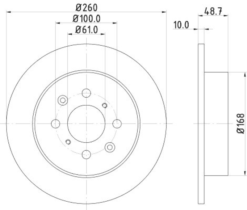 HELLA 8DD 355 110-331 Bremsscheibe für HONDA/MG