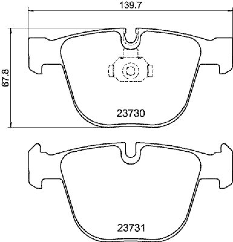 HELLA 8DB 355 010-751 Bremsbelagsatz, Scheibenbremsbelag für BMW/ROLLS-ROYCE