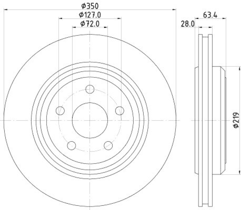 HELLA 8DD 355 125-141 Bremsscheibe