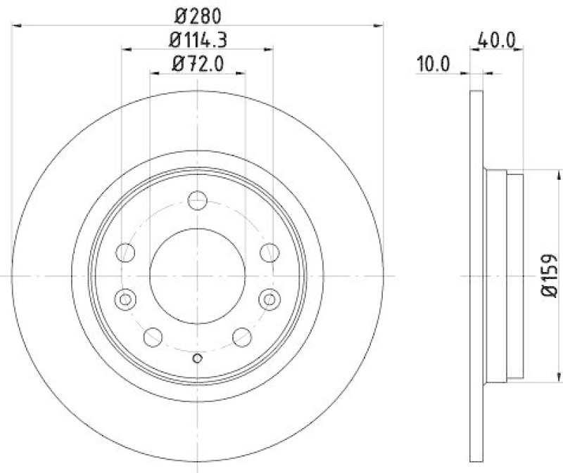 HELLA 8DD 355 110-381 Bremsscheibe für MAZDA