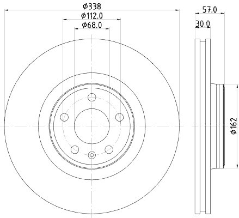 HELLA 8DD 355 125-171 Bremsscheibe