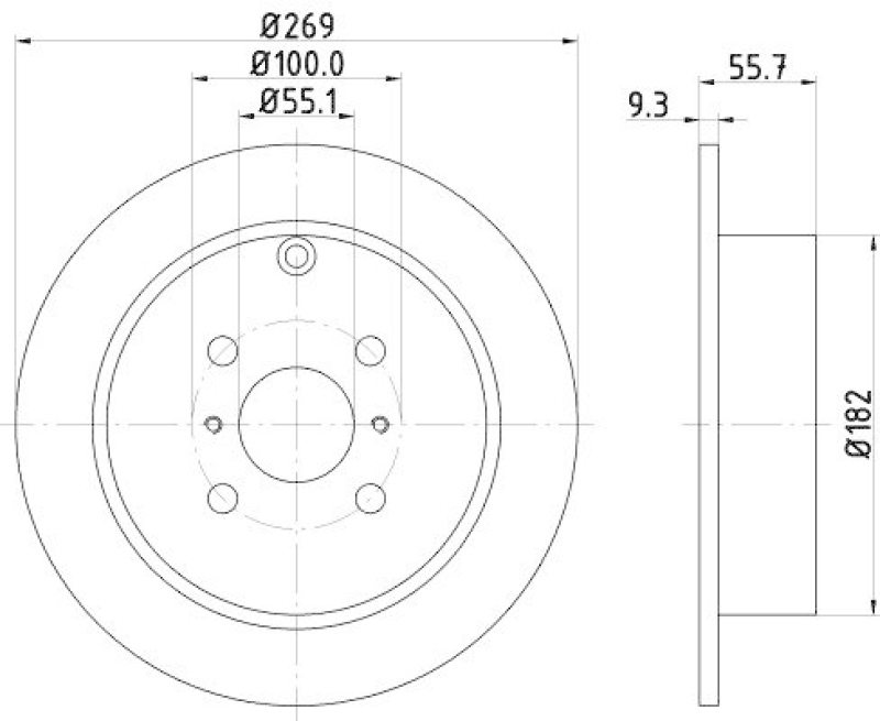 HELLA 8DD 355 110-491 Bremsscheibe