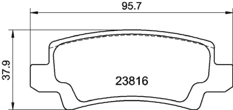 HELLA 8DB 355 010-841 Bremsbelagsatz, Scheibenbremsbelag für TOYOTA