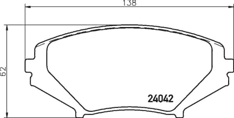 HELLA 8DB 355 010-881 Bremsbelagsatz, Scheibenbremsbelag für MAZDA RX 8 (SE17)