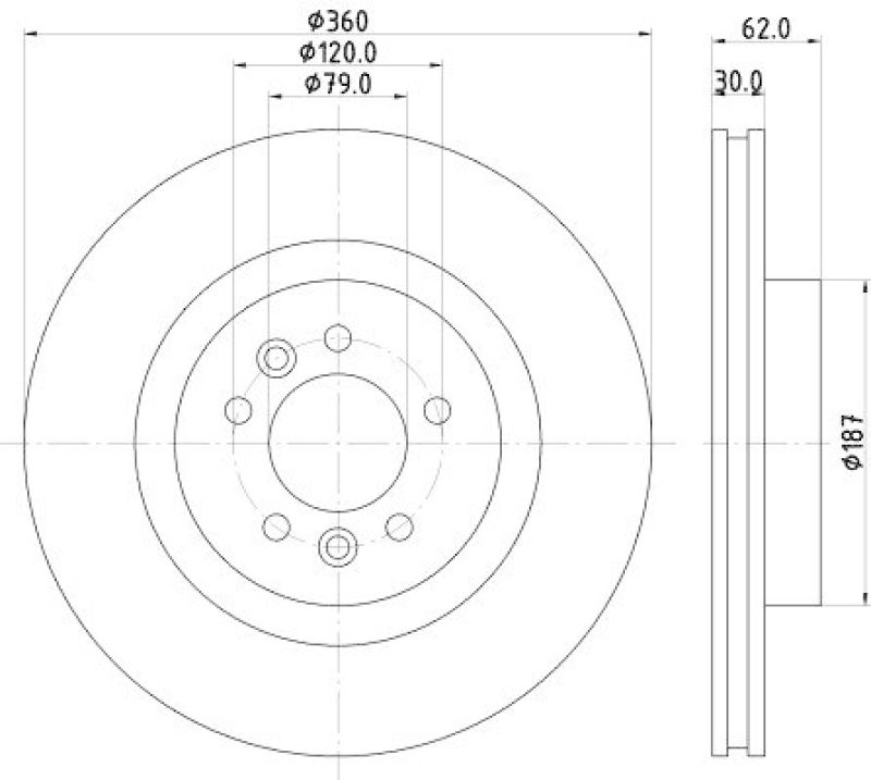 HELLA 8DD 355 125-251 Bremsscheibe