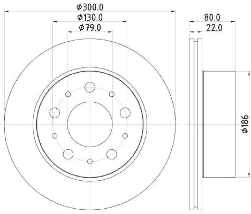 HELLA 8DD 355 125-291 Bremsscheibe