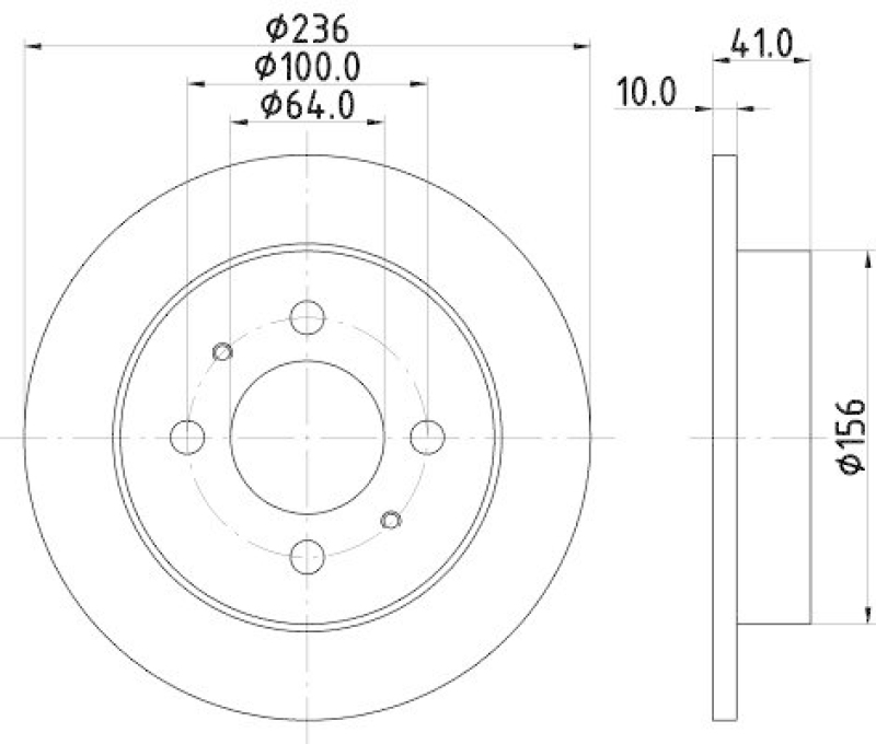 HELLA 8DD 355 110-651 Bremsscheibe für MITSU.