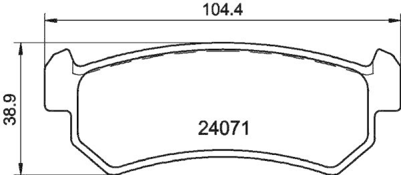 HELLA 8DB 355 011-451 Bremsbelagsatz, Scheibenbremsbelag für DAEWOO/CHEVROLET