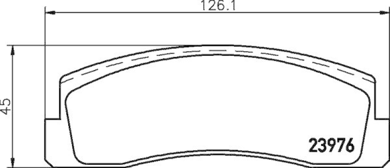 HELLA 8DB 355 011-461 Bremsbelagsatz, Scheibenbremsbelag für LADA