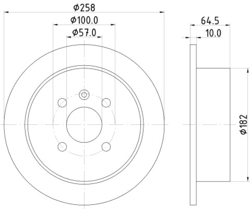 HELLA 8DD 355 110-691 Bremsscheibe 54290