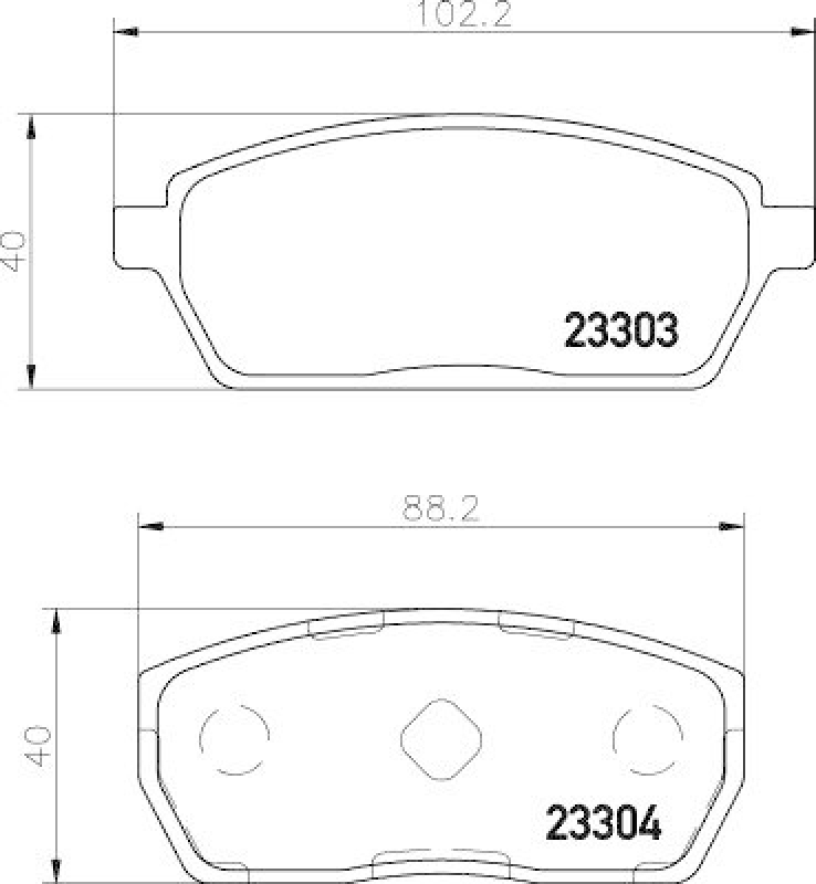 HELLA 8DB 355 011-611 Bremsbelagsatz, Scheibenbremsbelag für SUZUKI