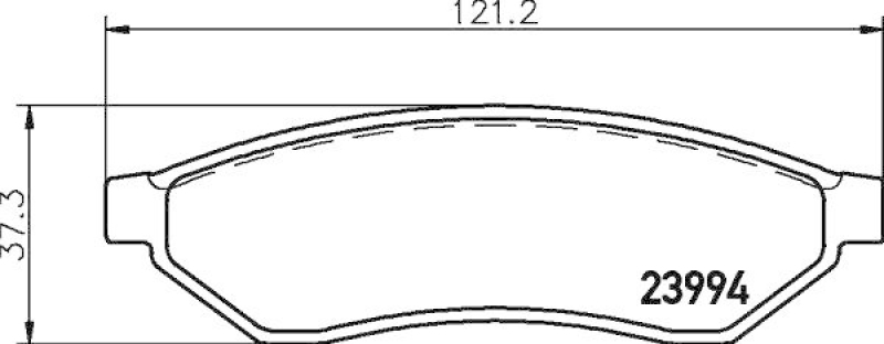 HELLA 8DB 355 011-671 Bremsbelagsatz, Scheibenbremsbelag für DAEWOO/CHEVROLET